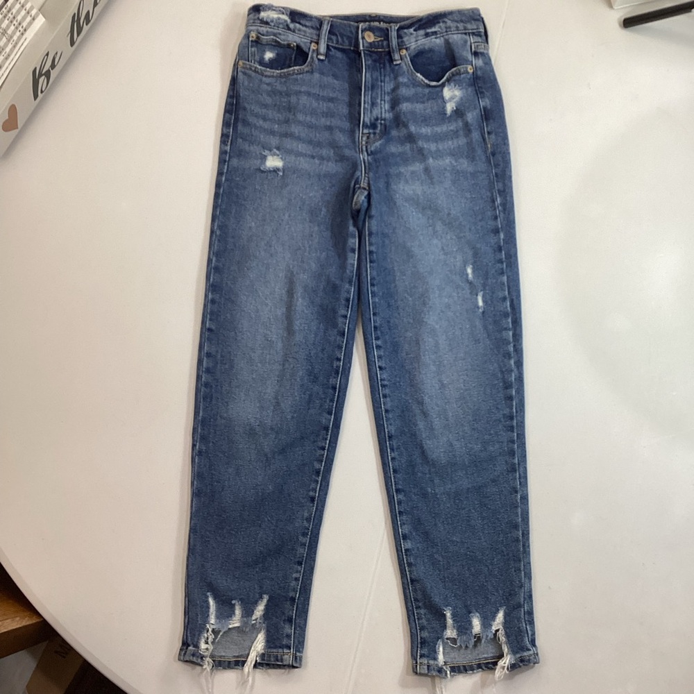 Calvin Klein High Rise Straight Button Fly Jeans